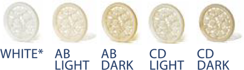 Available shades